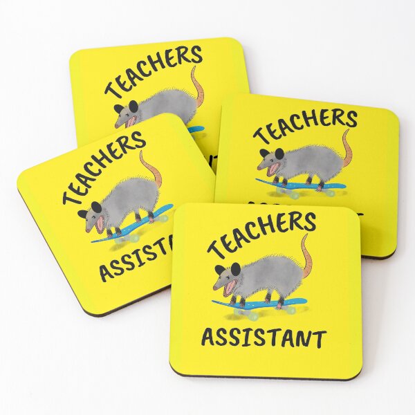 Item preview, Teachers Assistant Funny Possum on Skateboard Design designed and sold by boopsblunt.