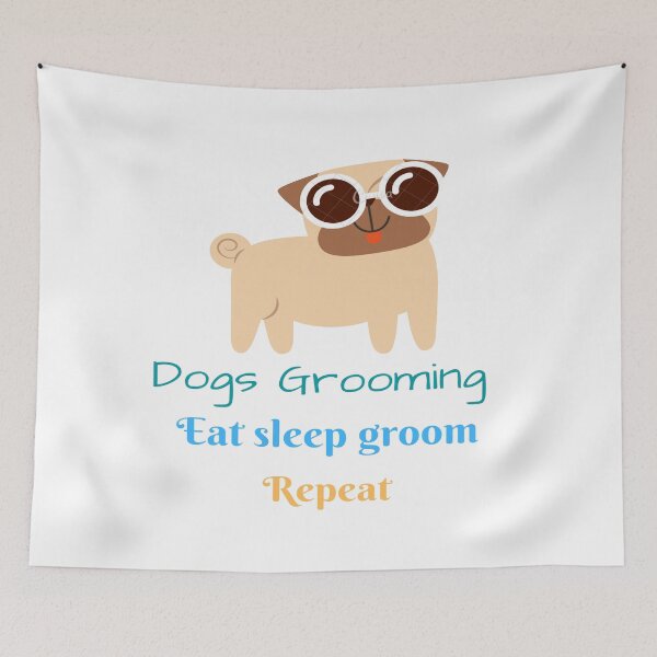 Item preview, Dog Grooming Eat Sleep Groom Repeat designed and sold by chetan786.