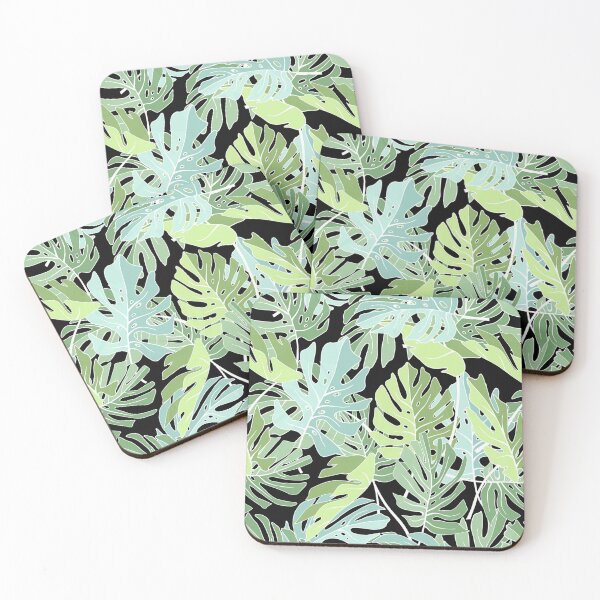 Item preview, Tropical Black and Green Leaf designed and sold by lmcvinco.