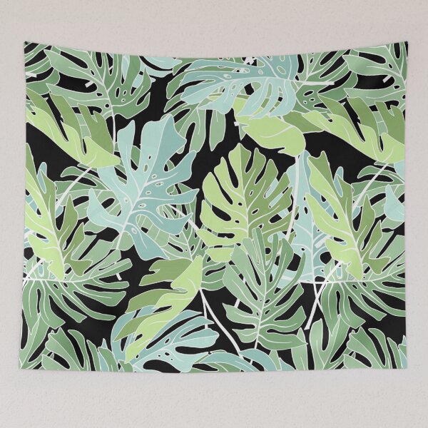 Item preview, Tropical Black and Green Leaf designed and sold by lmcvinco.