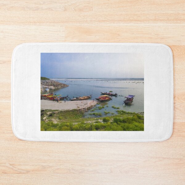 Item preview, Padma river and colorful boats in Rajshahi, Bangladesh designed and sold by FCEalin.