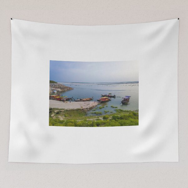 Item preview, Padma river and colorful boats in Rajshahi, Bangladesh designed and sold by FCEalin.