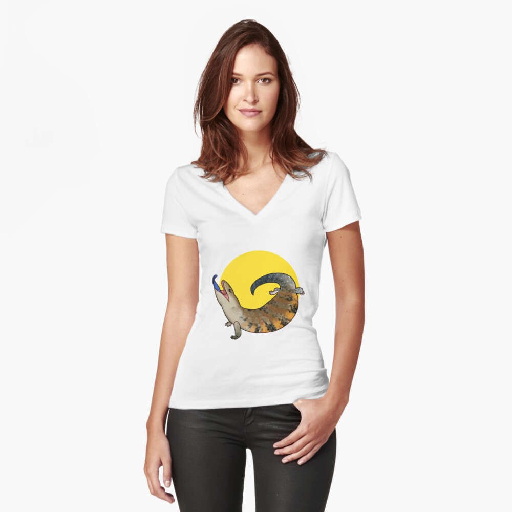 Item preview, Fitted V-Neck T-Shirt designed and sold by levkawa.