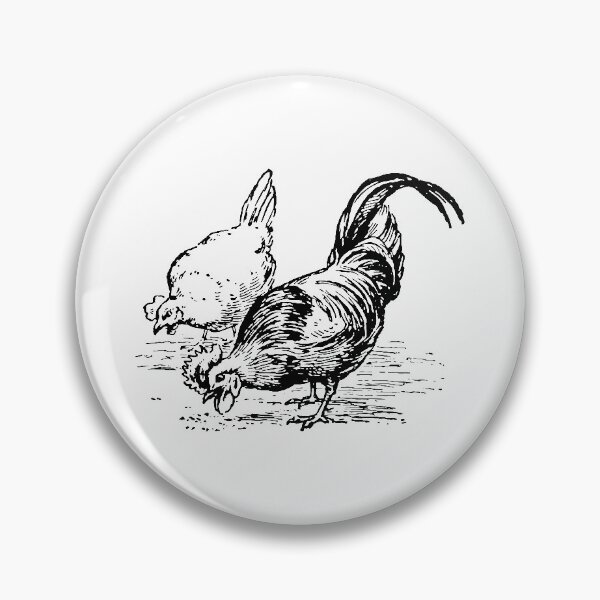 Item preview, Two Chickens on White designed and sold by katiekendall.