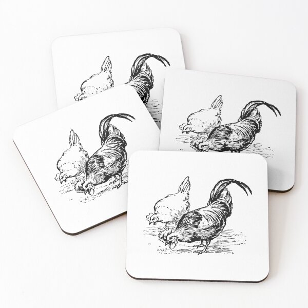 Item preview, Two Chickens on White designed and sold by katiekendall.