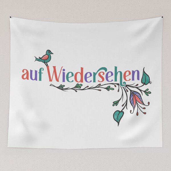 Item preview, auf Wiedersehen - German Folk Flowers designed and sold by The White Bat.