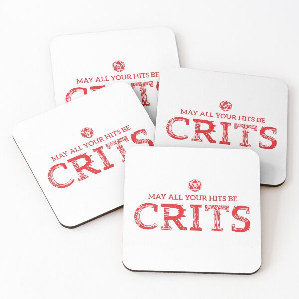 Item preview, May All Your Hits Be Crits - (Dark) designed and sold by RoleplayRealm.