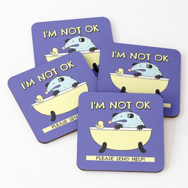 Item preview, I’m Not Ok Funny Possum in Bathroom Design designed and sold by boopsblunt.