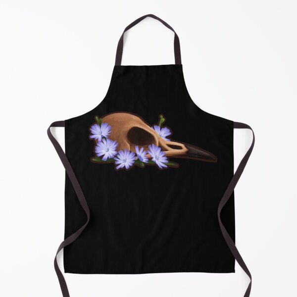 Item preview, Wren Skull with Chicory Flowers designed and sold by travelingwren.