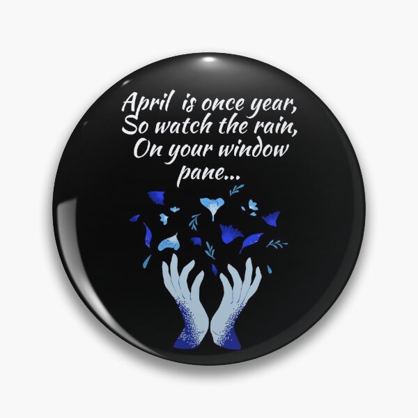 Item preview, April rain flowers rainy day theme gifts (in black) designed and sold by RebelliousRosee.
