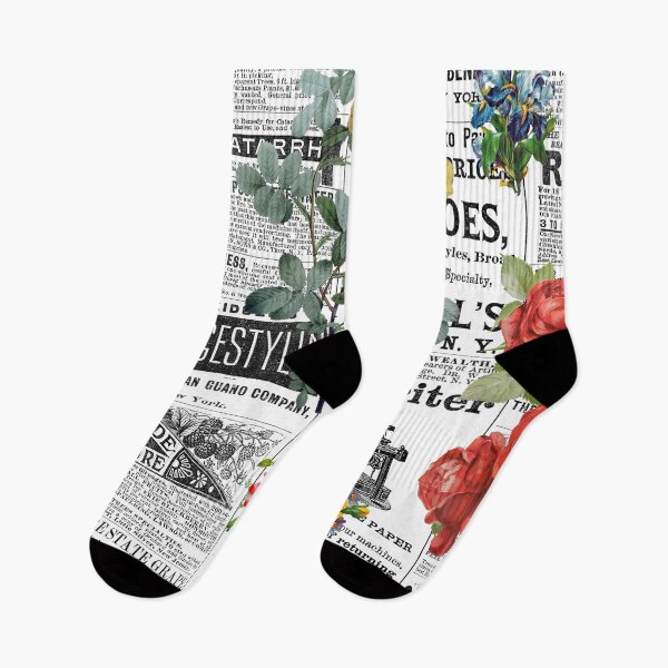 Item preview, Floral Newspaer Typewriter designed and sold by Inspireaglow.