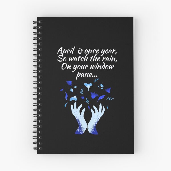 Item preview, April rain flowers rainy day theme gifts (in black) designed and sold by RebelliousRosee.
