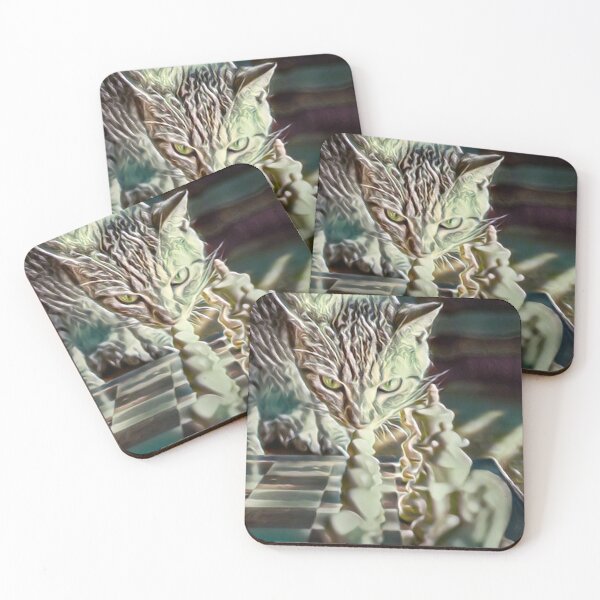 Item preview, Cat looking at the chessboard designed and sold by Elxy.