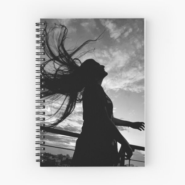 Item preview, A long haired female silhouette looking free under the sky designed and sold by FCEalin.
