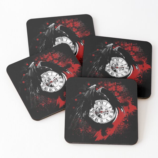 Item preview, Copy of Trash polka style raven and clock WHITE EDITION designed and sold by DarkDesign69.