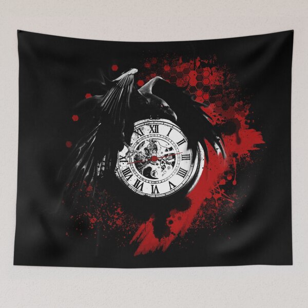 Item preview, Copy of Trash polka style raven and clock WHITE EDITION designed and sold by DarkDesign69.
