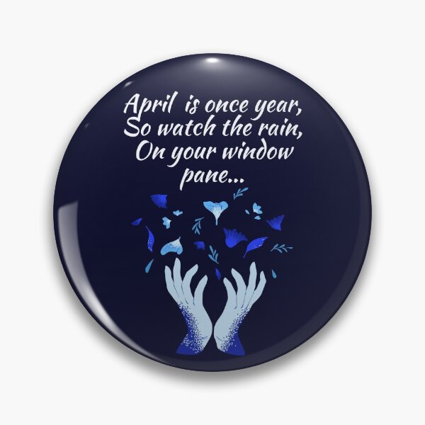 Item preview, April rain flowers rainy day theme gifts (in dark blue) designed and sold by RebelliousRosee.