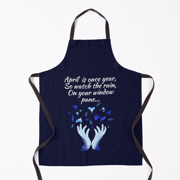 Item preview, April rain flowers rainy day theme gifts (in dark blue) designed and sold by RebelliousRosee.