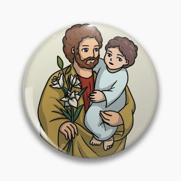 Item preview, Saint Joseph hugging toddler Jesus Christ designed and sold by HeatherPhn.