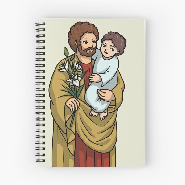 Item preview, Saint Joseph hugging toddler Jesus Christ designed and sold by HeatherPhn.