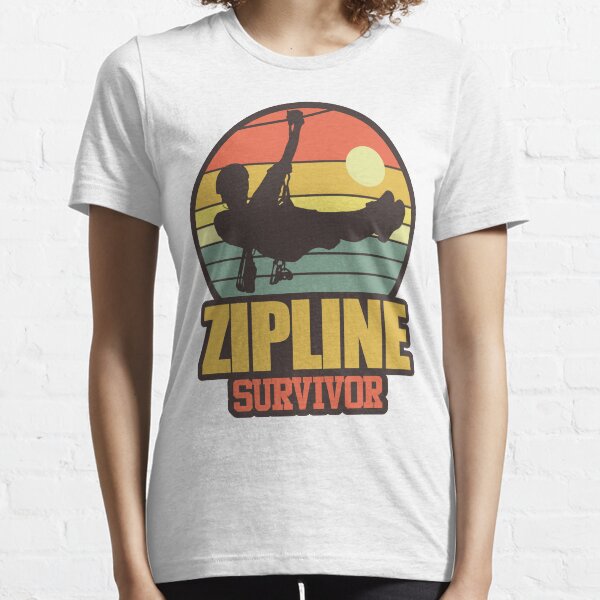 Zipline Survivor | Thrill Ride Adventure Sport Essential T-Shirt