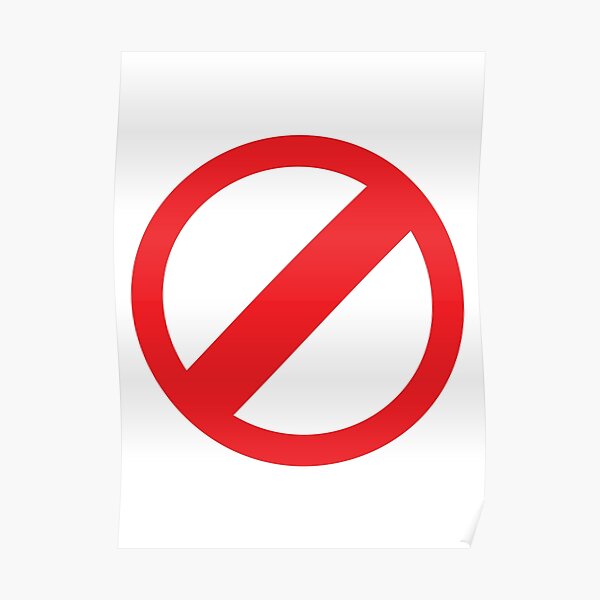 No Rules - White Poster