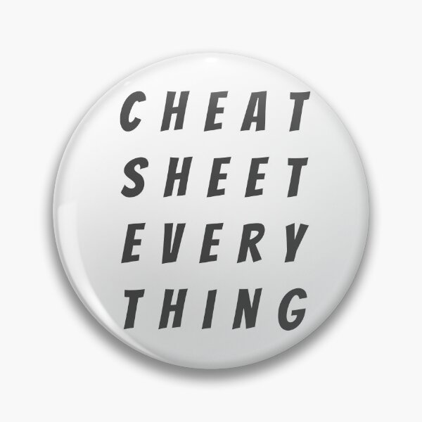 Item preview, Cheat Sheet Everything designed and sold by Mechashadow.