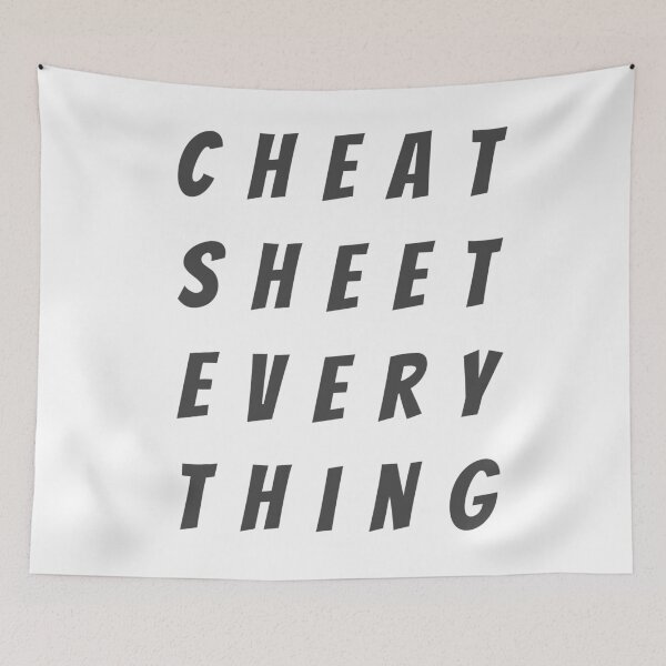 Item preview, Cheat Sheet Everything designed and sold by Mechashadow.