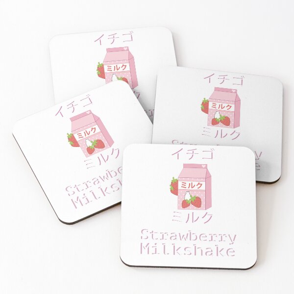 Item preview, japanese aesthetics kawaii strawberry milk shake designed and sold by CrazyFace5.