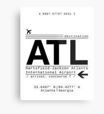 ATL Atlanta International Airport Call Letters Metal Print