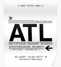 ATL Atlanta International Airport Call Letters Poster