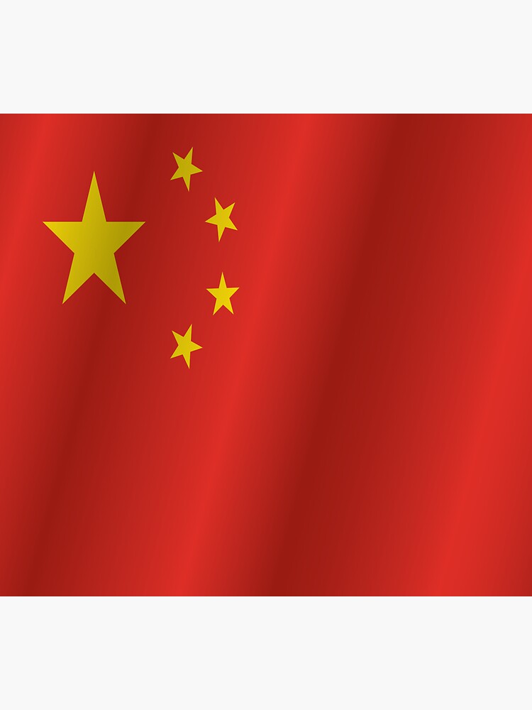 Aperçu 3 sur 3. Sticker avec l'œuvre Drapeau de la Chine créée et vendue par ARTPICSS.