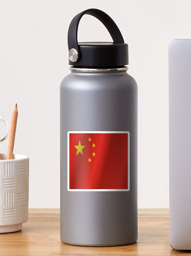 Aperçu 1 sur 3. Sticker avec l'œuvre Drapeau de la Chine créée et vendue par ARTPICSS.