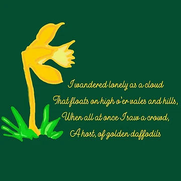 Artwork thumbnail, William Wordsworth Bright Daffodils by DesignsofNote