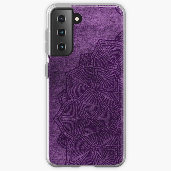 Mandala colorful purple print abstract art texture design. iPhone or Samsung phone Case & Cover Samsung Galaxy Soft Case