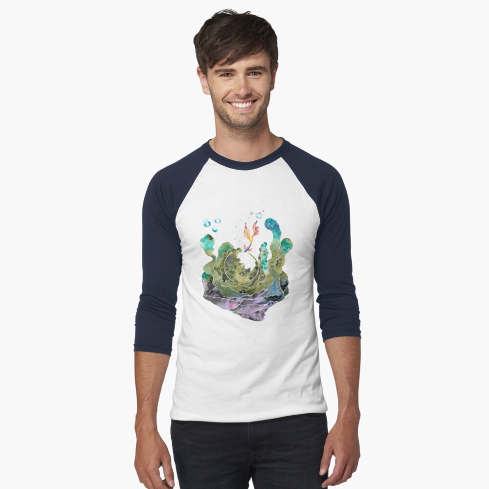 Vista previa del artículo con la obra «Camiseta ¾ estilo béisbol», diseñado y vendido por Mistybosk.