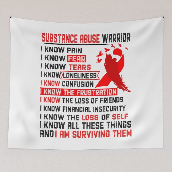 Item preview, I Am Substance Abuse Warrior, I Know All These Things and I Am Surviving Them designed and sold by DianabellShop.