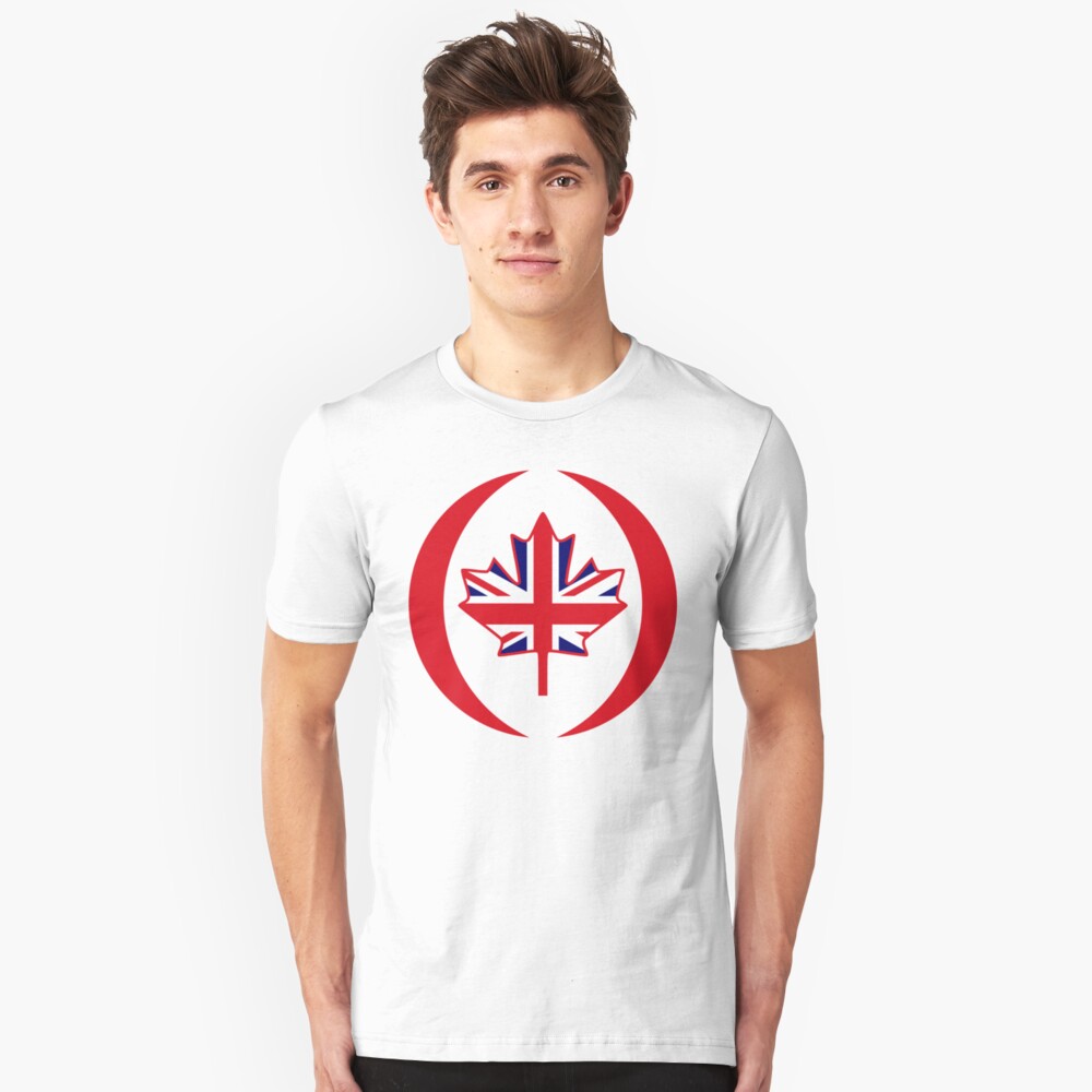 British Canadian Multinational Patriot Flag Series Slim Fit T-Shirt