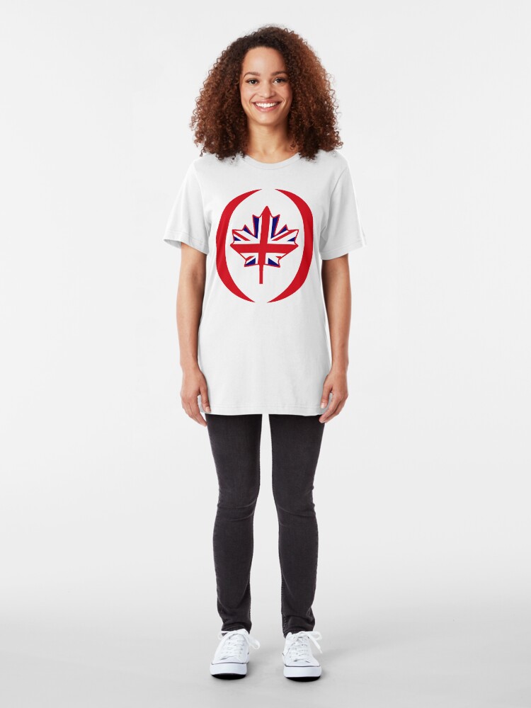 Alternate view of British Canadian Multinational Patriot Flag Series Slim Fit T-Shirt