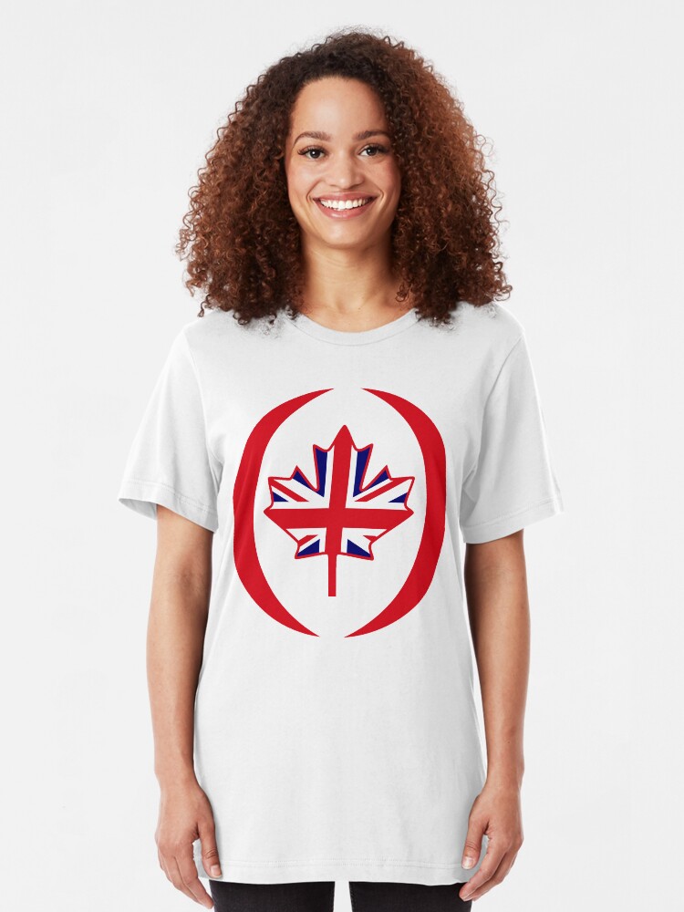 Alternate view of British Canadian Multinational Patriot Flag Series Slim Fit T-Shirt