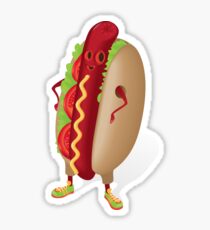 Happy Hotdog Sticker