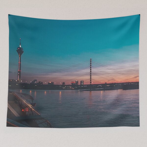 Item preview, Düsseldorf Rhine River Sunset designed and sold by HappyMarlen.