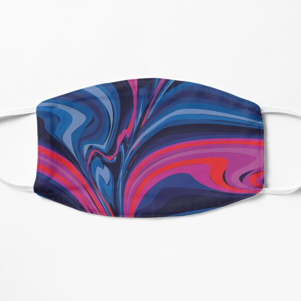 Geometric Colourful Psychedelic Ripple Pattern Flat Mask