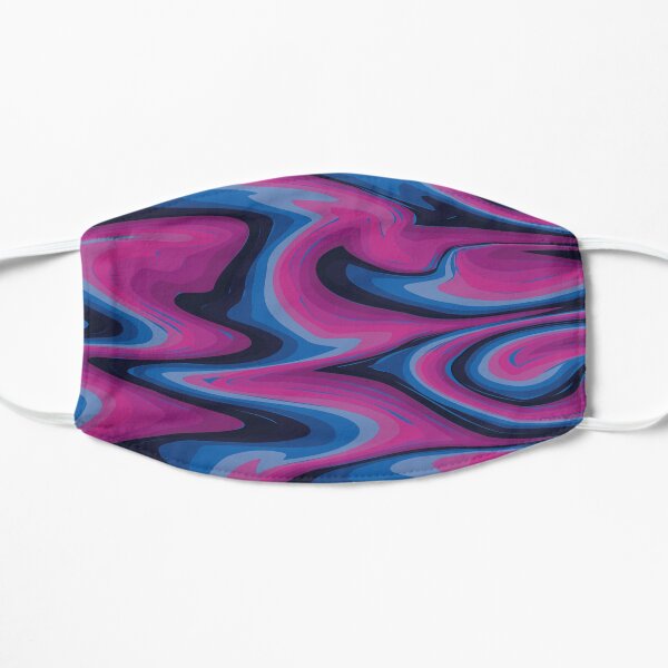 Geometric Colourful Psychedelic Ripple Pattern Flat Mask