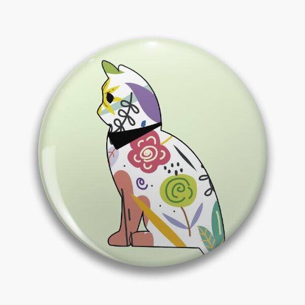 Item preview, Kawaii Adorable Cat with Beautiful Flower Pattern, Popoki 1008 designed and sold by VinBasis.