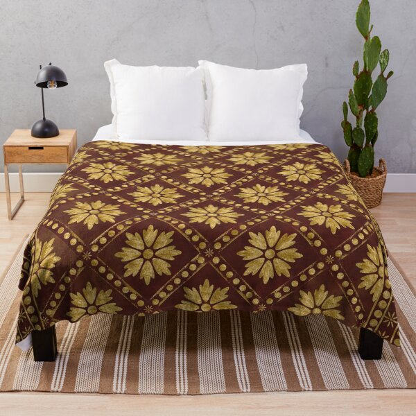 Item preview, Renaissance Arazzo Gold Leaf Floral Pattern with Wine Red  Background designed and sold by Octavia Soldani.