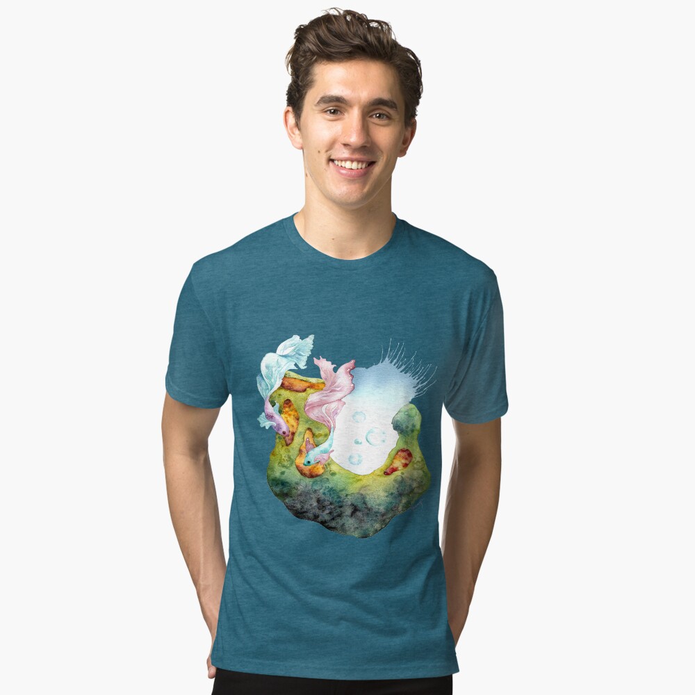 Vista previa del artículo con la obra «Camiseta de tejido mixto», diseñado y vendido por Mistybosk.