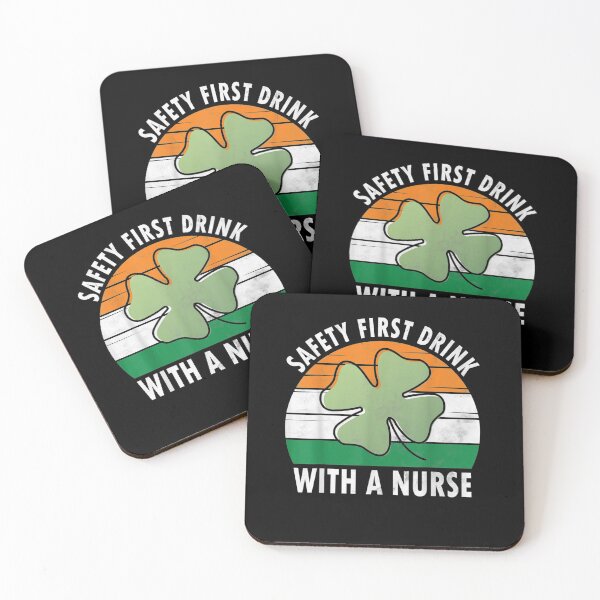 Item preview, Safety-First-Drink-With-A-Nurse-Shirt-Saint-Patricks-Day designed and sold by kfhe247.