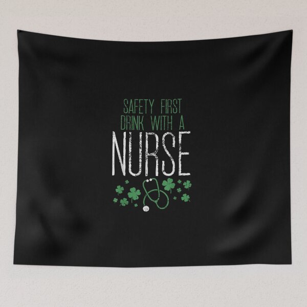 Item preview, Safety-First-Drink-With-A-Nurse-Shirt-St-Patricks-Day-Outfit designed and sold by kfhe247.