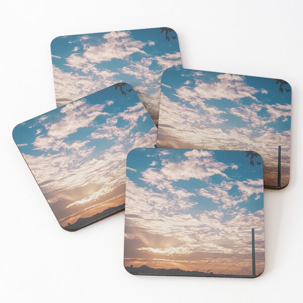 Item preview, Blue to orange Sunset Clouds Evening designed and sold by HappyMarlen.